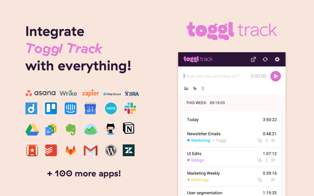 اپلیکیشن toggl track