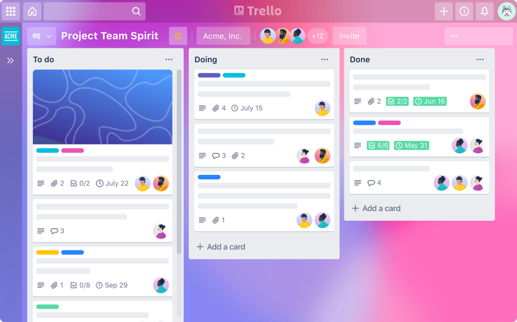 اپلیکیشن trello مدیریت زمان