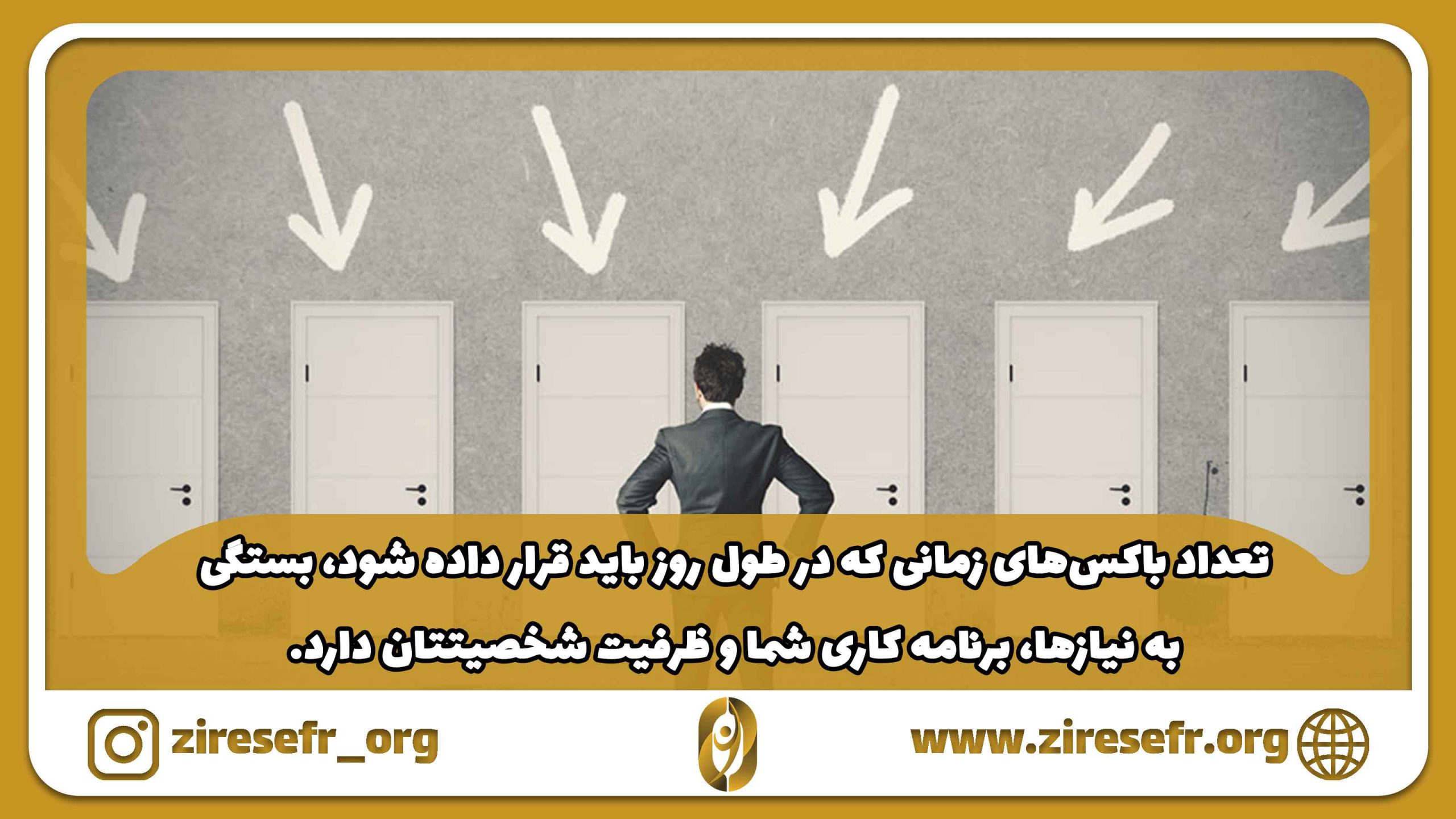 تعداد باکس‌های زمانی مناسب