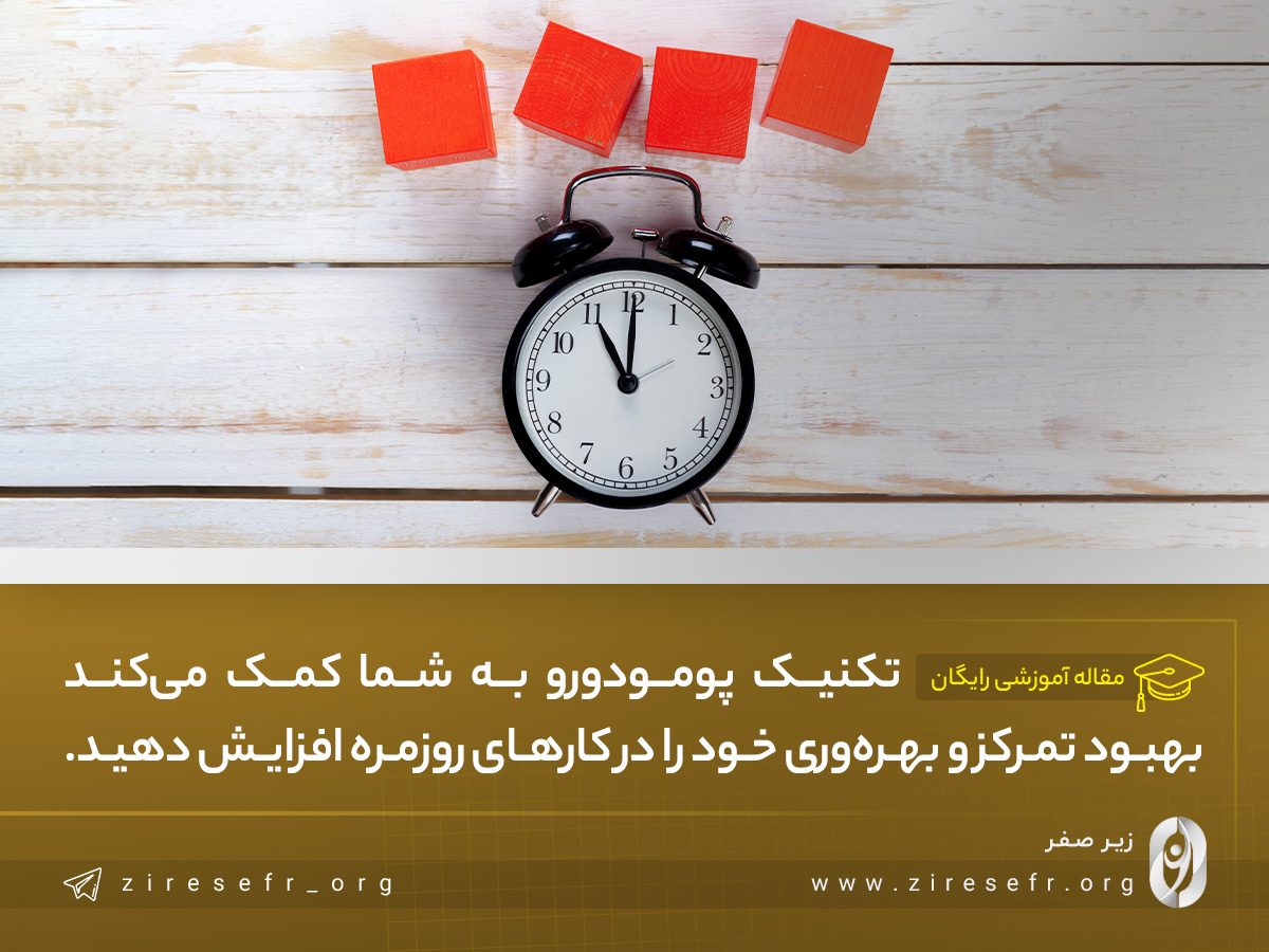 مثالی برای پیاده سازی مدیریت زمان با تکنیک پومودورو
